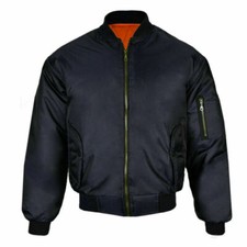Mens Classic Bomber Jacket Military Air Force Style Padded Biker Jackets S-5XL