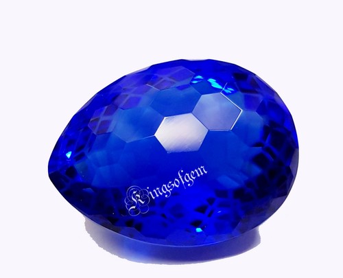 Loose Gemstone 90 Ct Dark Blue Topaz Pear Shape Stone For making Pendent