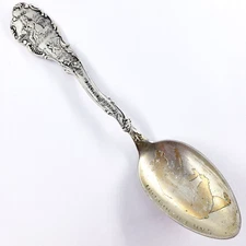SHEPARD Sterling Silver 5.5" SAN FRANSISCO CALIFORNIA Bear Eureka Souvenir Spoon