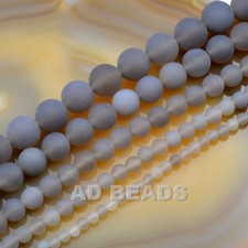 Natural Matte Gemstone Round Spacer Loose Beads 15.5'' 4mm 6mm 8mm 10mm 12mm