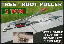 Tree Root Winch Stump Post Fence Puller Ratchet Garden Lifter Workshop Removal 