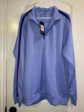 Adidas 1/4 Zip Pullover Golf - Size XL NWT PERIWINKLE BLUE NEEDS A WASH