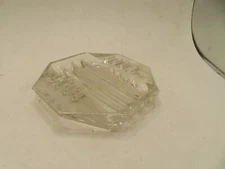 Vintage  Glass  Ashtray mid century    5 x 5 inch