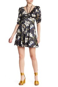 silk fit and flare dress