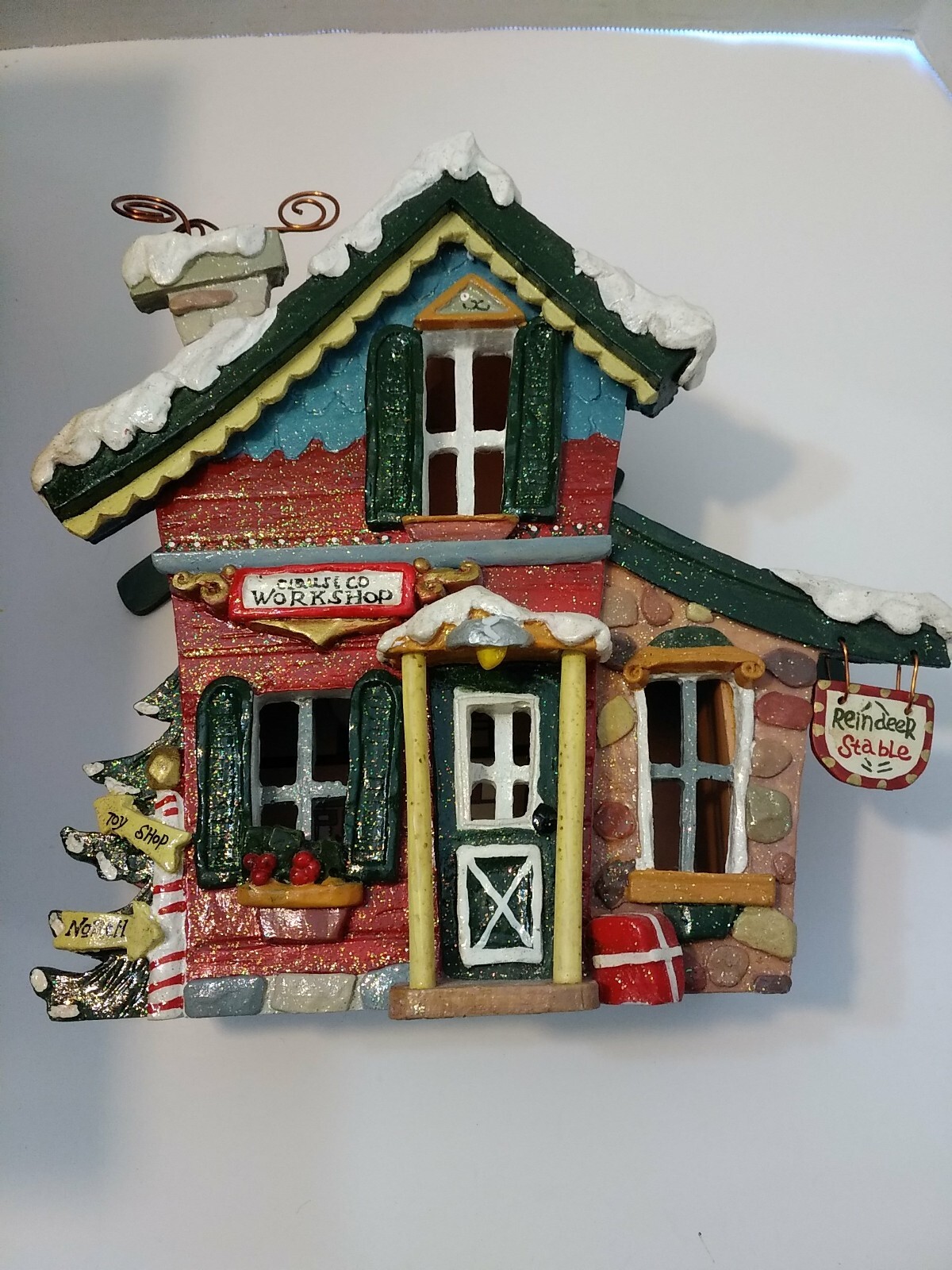Kurt S. Adler Snowtown Village CLAUS & CO Workshop Lighted House Vintage Xmas CG