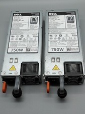 Lot Of 2 DELL 750W Server Power Supply 0F9F51 E750E-S0 R620 R720 T620 T720 F9F51