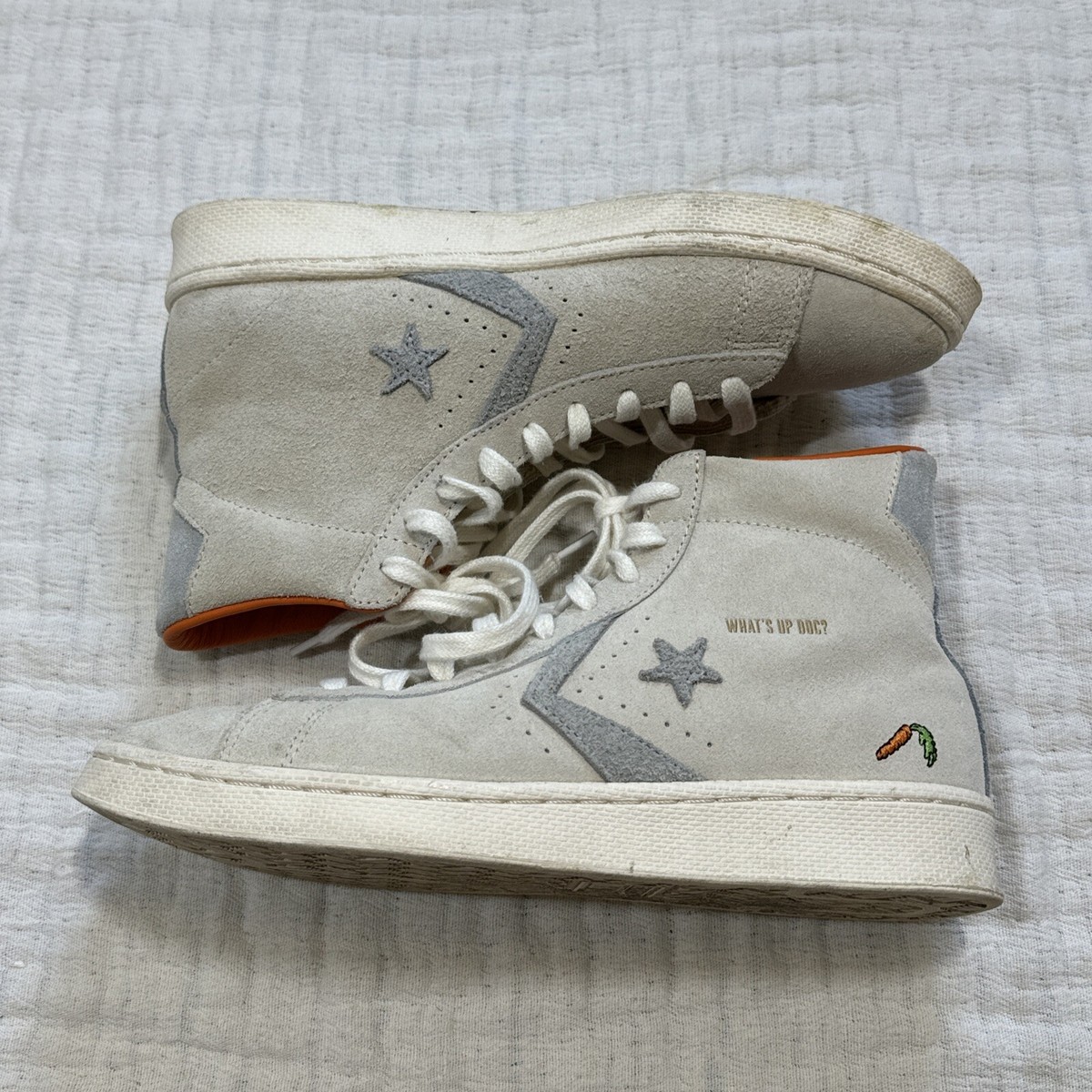 Converse x Bugs Bunny Pro Leather High Top Mens‎ 6 Womens 7.5 Gray Orange outNOW ? Bugs Bunny x Converse Chuck 70 Hi and Pro Leather  main image 3