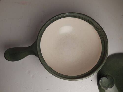 Vintage Eva Zeisel Red Wing Town & Country Forest Green Covered Casserole - Picture 3 of 3