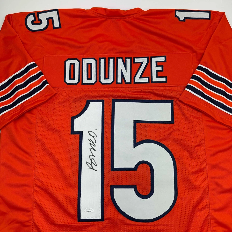 Autographed/Signed Rome Odunze Chicago Orange Football Jersey JSA COA - Image 2 of 4