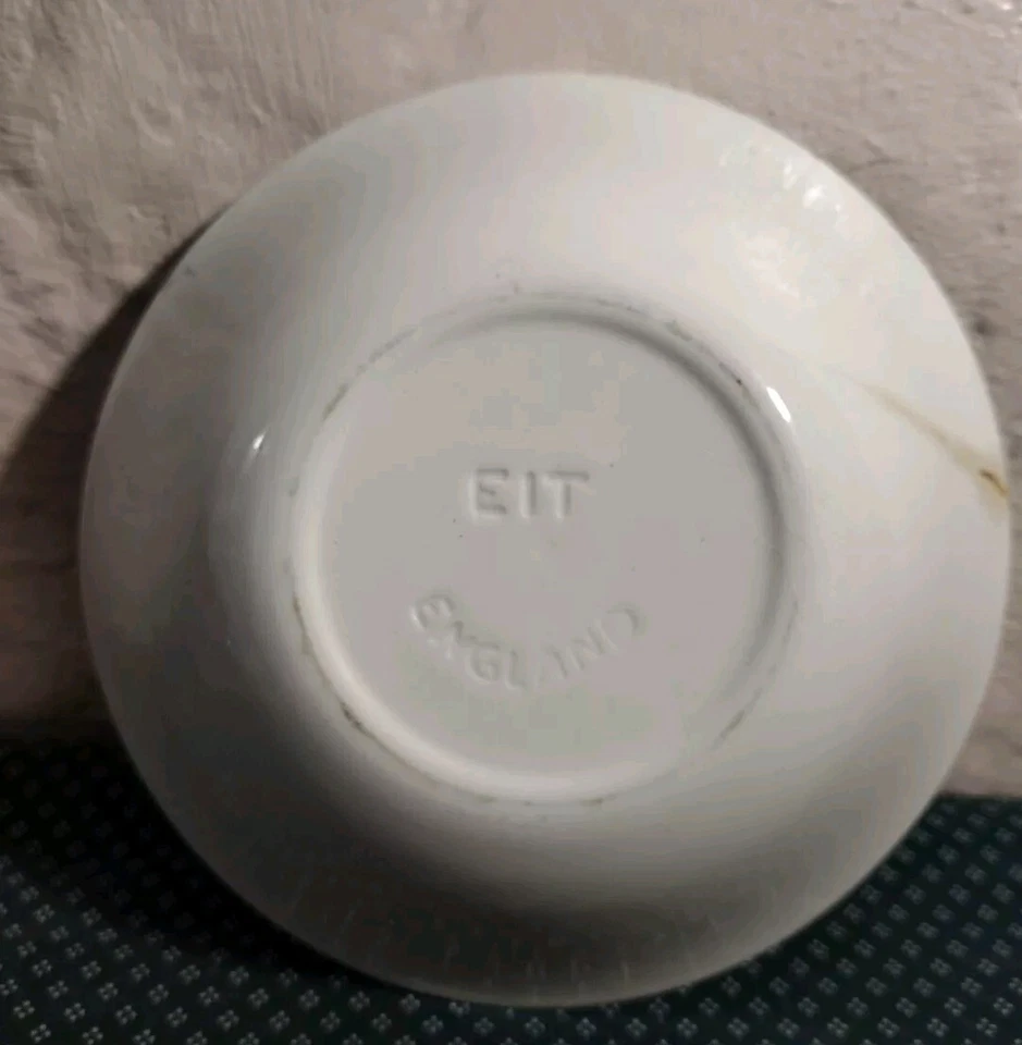 Kew Cereal Bowls Green Wood & Sons England Floral Trellis 6.5" - Image 3 of 4