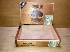 QTY AVLB Charter Oak Rothschild 8.25x5.25x2 SOLID WOOD Cigar Craft Box SLIDE TOP