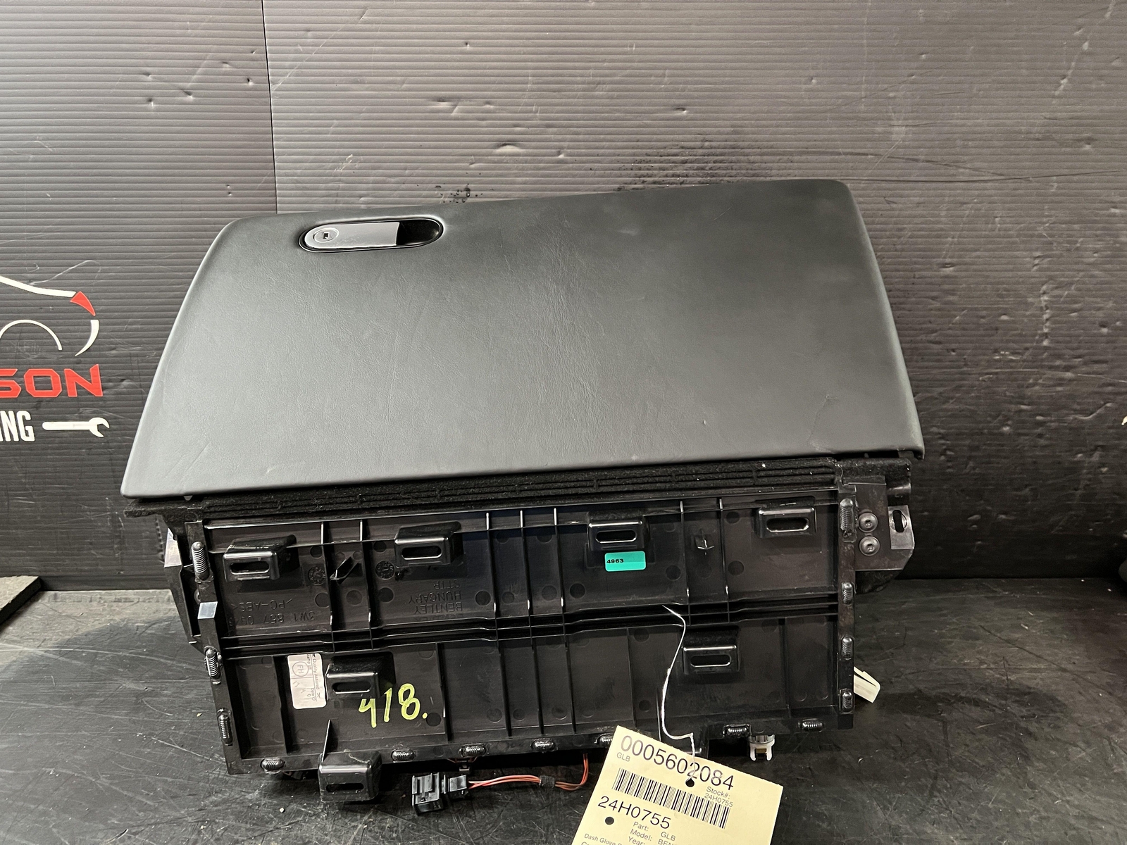 07-12 BENTLEY CONTINENTAL GT DASH GLOVE BOX STORAGE COMPARTMENT BLACK