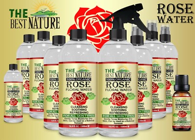100 % reines natürliches organisches Rosenwasser Toner Reiniger, Feuchtigkeitscreme für frisches Gesicht 