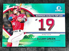 2023 Bowman Chrome GREEN REFRACTOR BOWMAN SCOUTS TOP 100 #19 Elijah Green 37/99