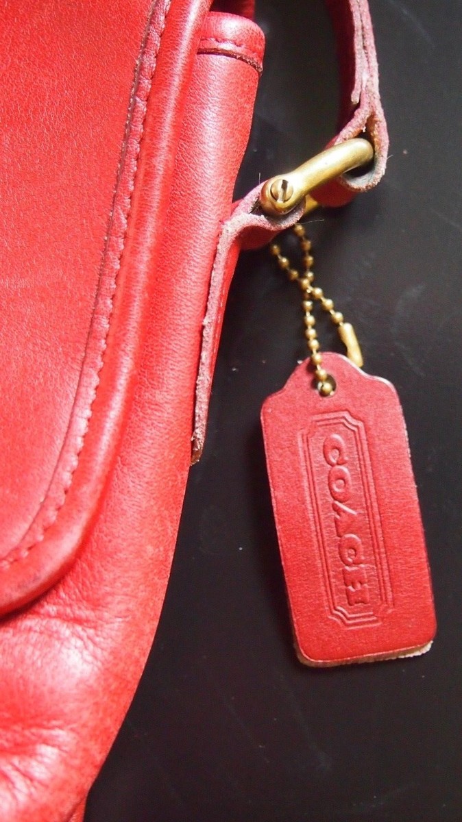 バッグ Coach Old shoulder bag red leather Vintage Coach Red Leather Shoulder/Cross-body Bag, Made in USA | eBay