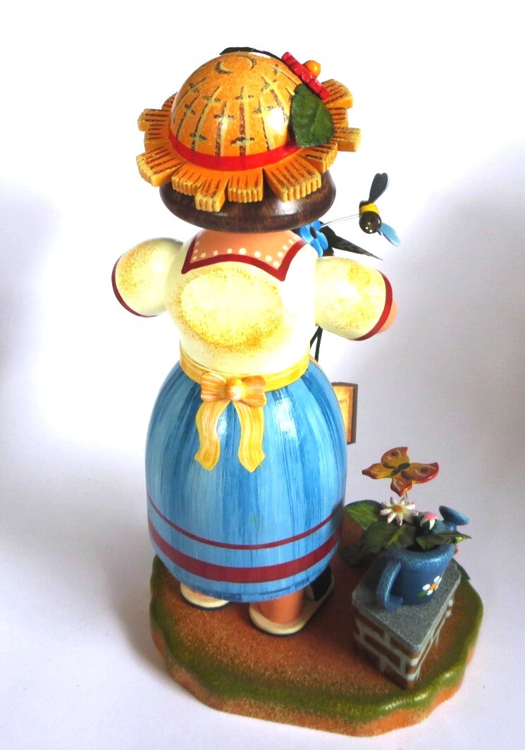 Hubrig Räuchermann Erzgebirge Gärtnerin Gärtner 21cm Garten Geschenk