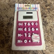 SCENT-O-LICIOUS Scented Strawberry Calculators Vintage Silicone & Solar J36