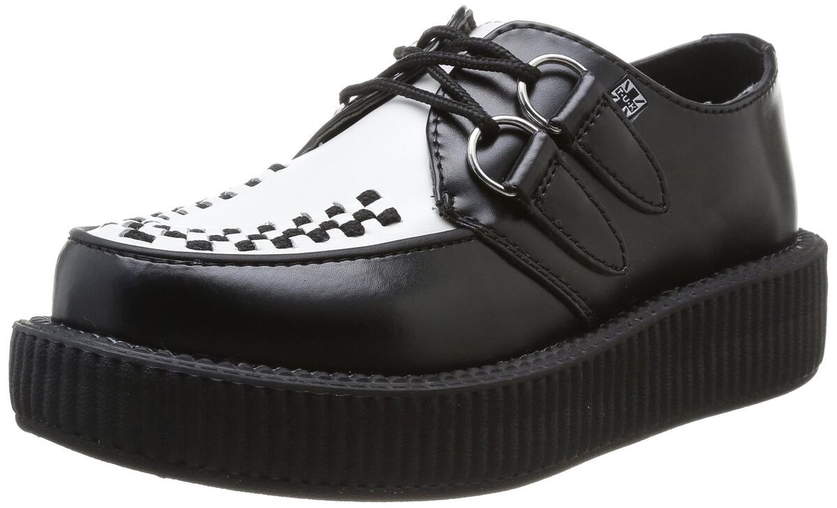 TUK VIVA LOW TOE CREEPER Black / White - Free delivery