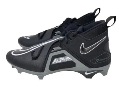 Nike Alpha Menace Pro 3 Football Cleats Black/Grey-White  display picture 3