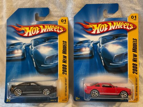 2008 Hot Wheels New Models 2007 Shelby GT-500 - Lot of 2 Color Variations