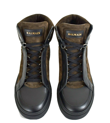 Balmain High top laced up Balmain Black Leather  main image 4