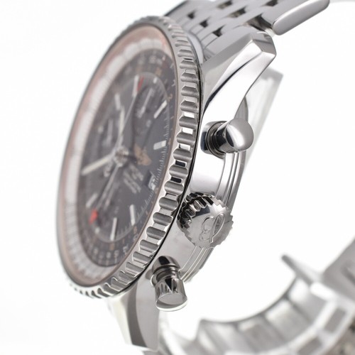 BREITLING Navitimer World A24322 Cronografo Data GMT Automatico Uomo D#139178 - Foto 3 di 10