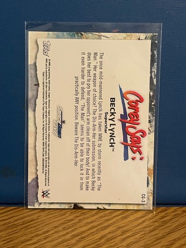 2019 Topps WWE Smackdown Live Corey Says Becky Lynch #CG3 - Picture 2 of 2