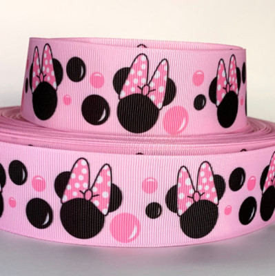 Minnie Rella Pink Ribbon GROSGRAIN RIBBON 5/8