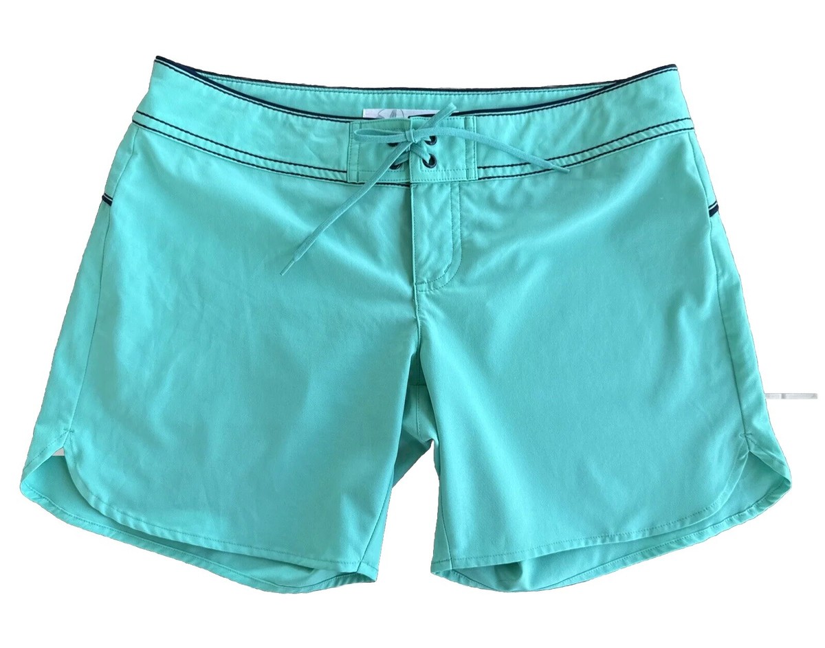 Carve Designs Women's Size Teal Aqua Green Swim Board Shorts Trunks  Bottoms