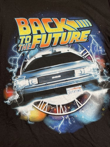 Back To The Future Shirt Womens Shirt Size L Black Movie Universal City Studios - Picture 2 of 5