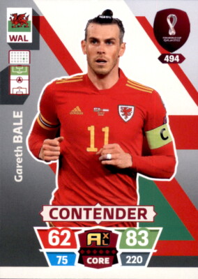Adrenalyn XL WM 2022 Qatar Trading Card Nr 494 - Gareth Bale - Contender