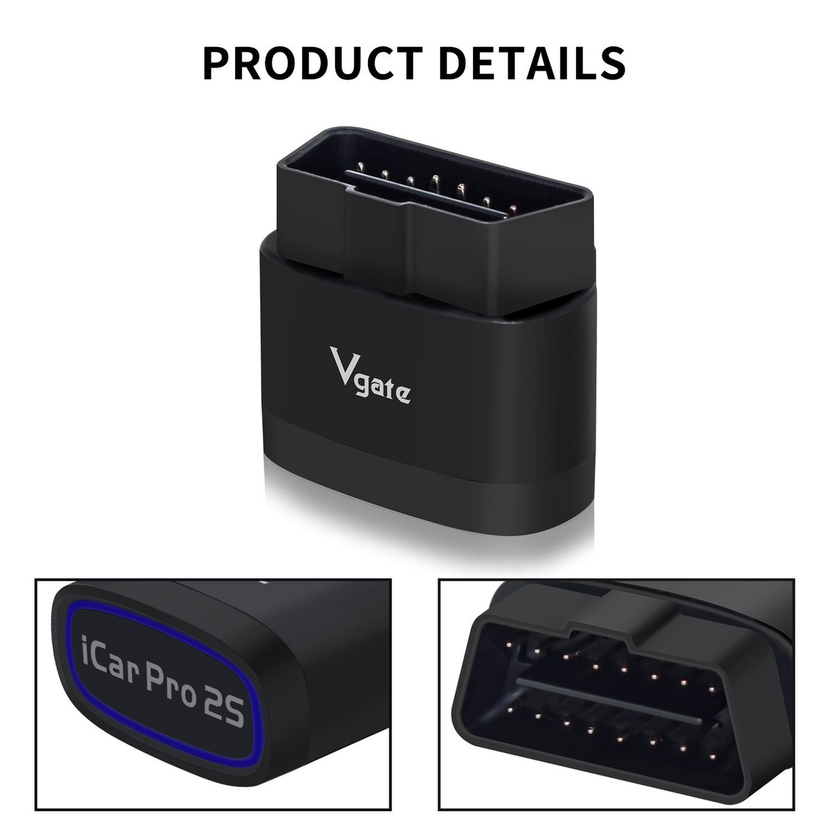 Vgate iCar Pro 2S OBD2 Scanner Tool Code Reader Adapter Bluetooth