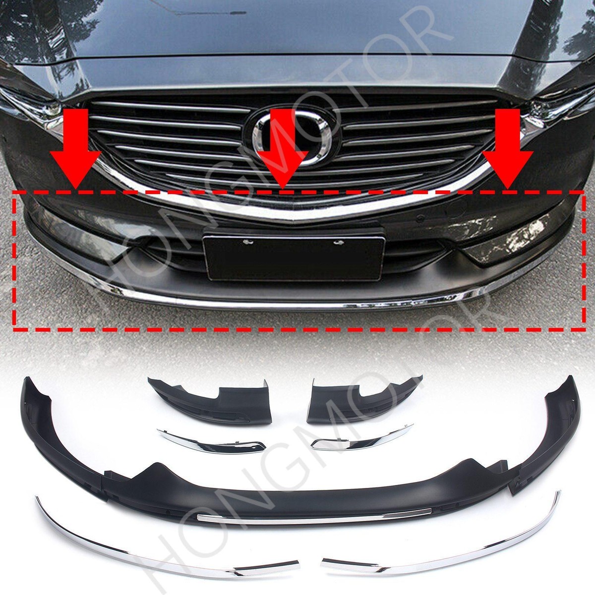 Front Rear Skid Plate Bumper Board Guard Bars Trim For Mazda CX-5