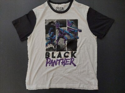 Black Panther Adult New T-Shirt  - Multiple Panels Over Name XL