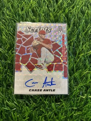 CHASE ANTLE Scripts Autograph Auto 2021 Panini Mosaic Phillies ACR-CA C4