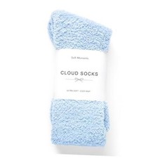 Inerney Fuzzy Socks for Women Men Gifts, Warm Cozy Fluffy Cloud Blue 1 Pair