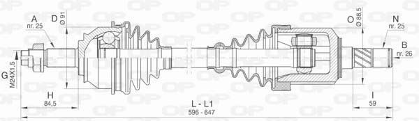 Cardan avant gauche Fiat Doblo élimine vibrations et claquements