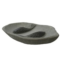 Exklusive VogelträNke Vogelbad Fische Ø Ca. 50Cm Oval Steinmetzarbeit Naturstein