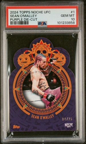 Sean O’Malley /25 Purple Die-Cut PSA 10 GEM MINT 2024 Topps Noche UFC POP 1