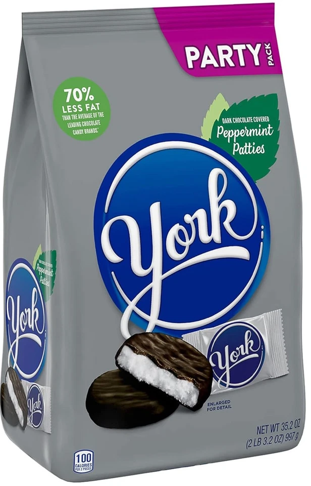 YORK Dark Chocolate Peppermint Patties, Candy Party Pack, 35.2 oz. - Image 3 of 4