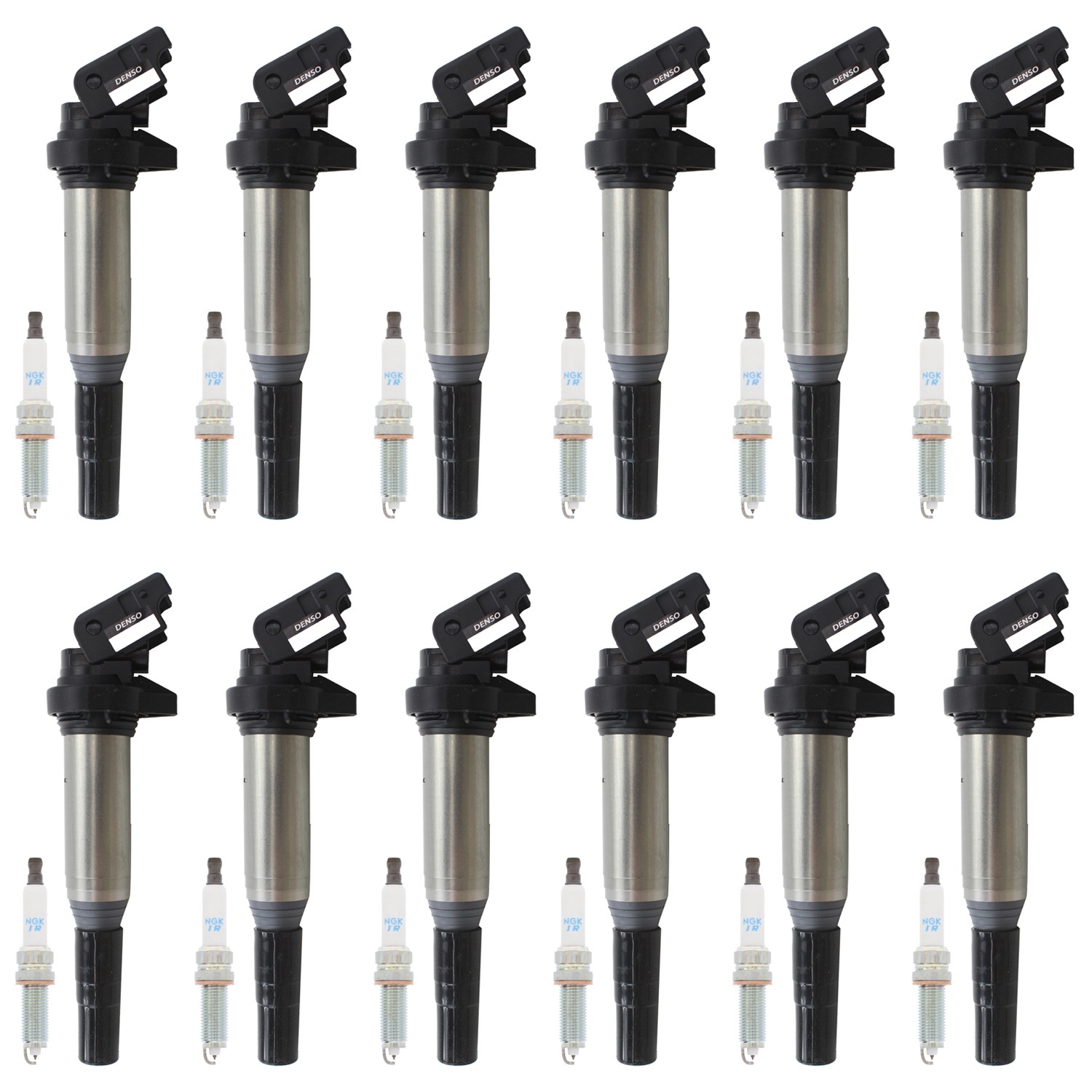 Denso 12 Ignition Coils NGK 12 Standard Spark Plugs Kit for G12 M716i xDrive V12