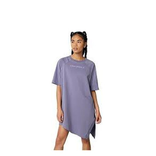 Converse Twisted Knit Dress Purple Vapor Violet Blue Women XL New 10023735-A03