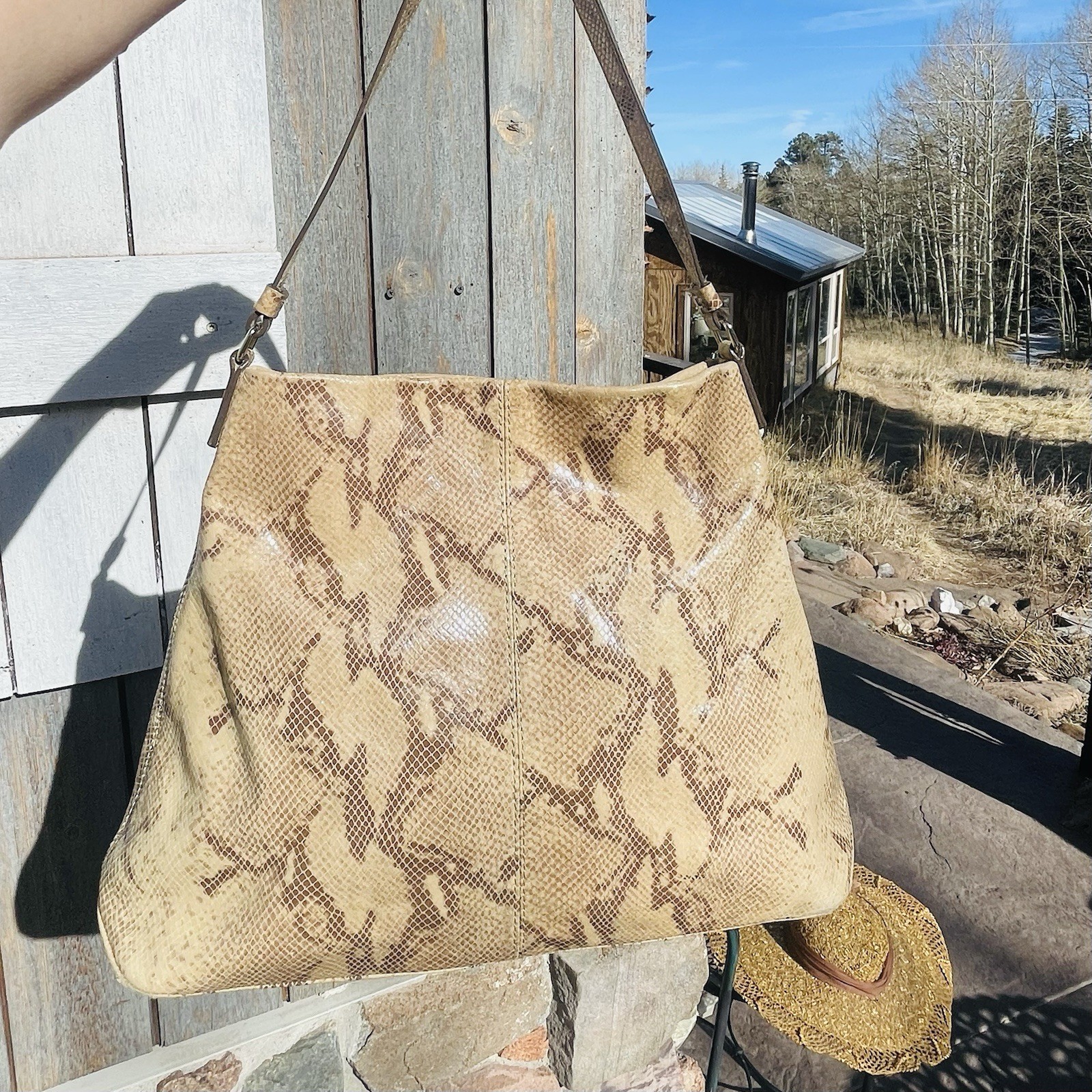 Kate Spade Python-embossed Leather Shoulder Bag N… - image 2