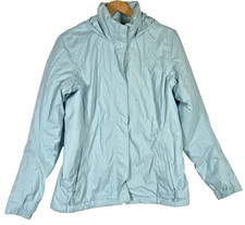 The North Face Resolve Insulated Jacket Size Medium Womens Light Blue Zip Hooded