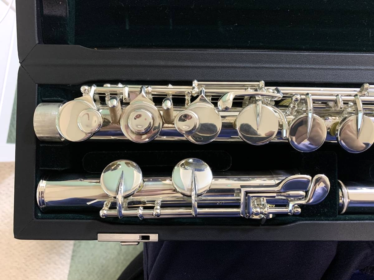 Pearl PFA-207ES Alto Flute Solid Silver Body Ag925 G-Foot Used 