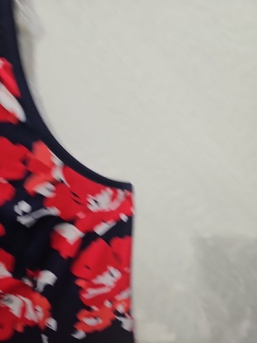 Callaway Opti Dri Short Sleeveless Polo Golf Shirt Women's SL Red Floral 7099 - Picture 7 of 13