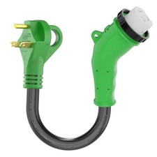 30 Amp to 50 Amp RV Adapter Cord with 135 Degree Locking Connector, 30M/50F