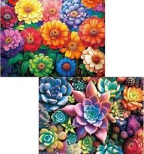 300 Piece Puzzle for Adults,Flowers Succulents Jigsaw Puzzle for Adults Tee...