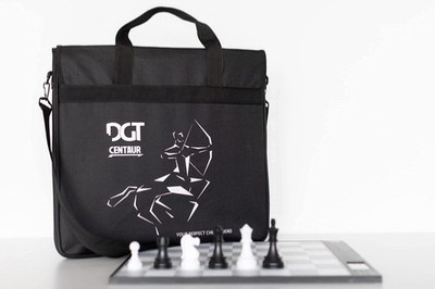 DGT Centaur Digital Chess Computer with Carry Bag - Black (3830067201853)