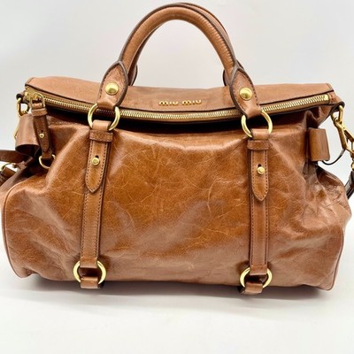 バッグ miu miu handbag leather vitello 2way y2k Miu Miu Vitello Lux 2way Handbag Leather Ribbon bow Shoulder Bag